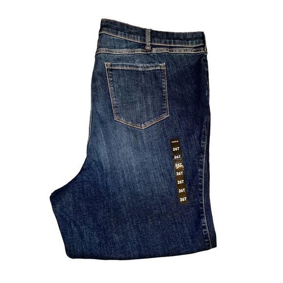 NEW Torrid Jeans 26T Womens Plus Size Blue Denim Midfit Super‎ Skinny Super Soft - Picture 2 of 12
